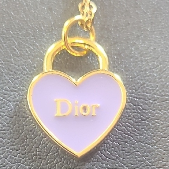 Dior Lavender and Gold Heart earrings - Picture 1 of 1